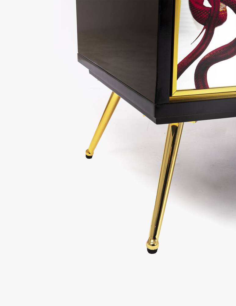 rinascente Seletti Mobile Con 2 Ante "Toiletpaper" Snakes - Argento