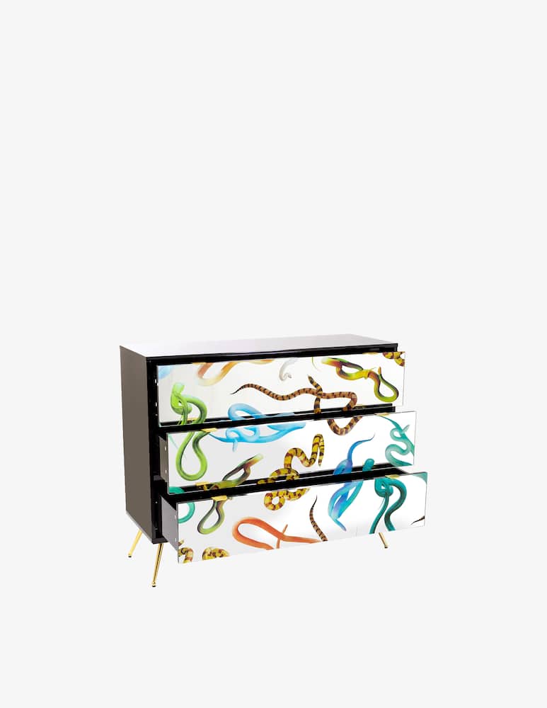 rinascente Seletti Cassettiera 3 Cassetti "Toiletpaper Home" Snake - Multicolor