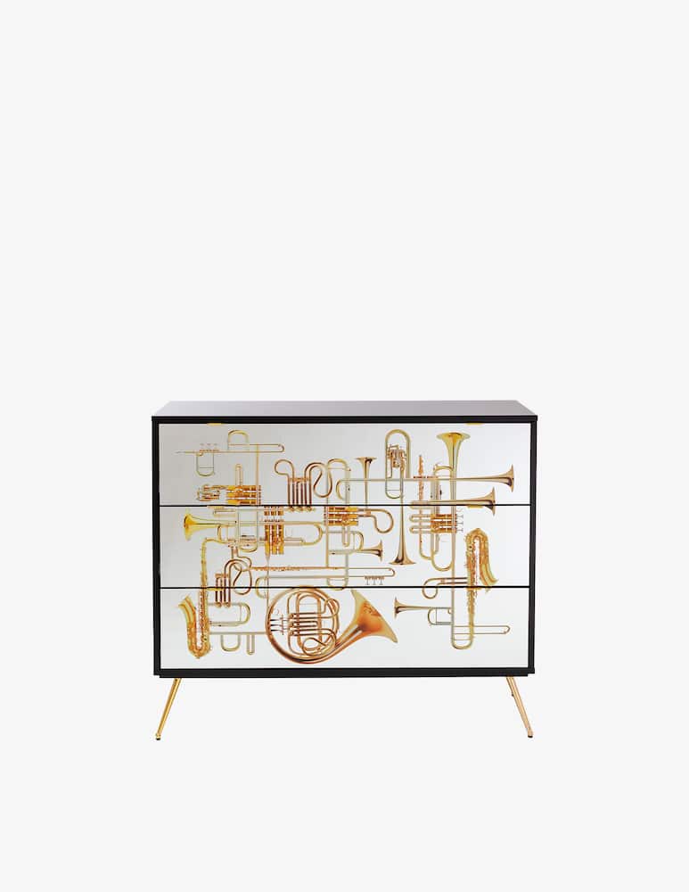 Seletti Cassettiera Trumpets 3 cassetti - immagine 1 Seletti Cassettiera Trumpets 3 cassetti - immagine 1