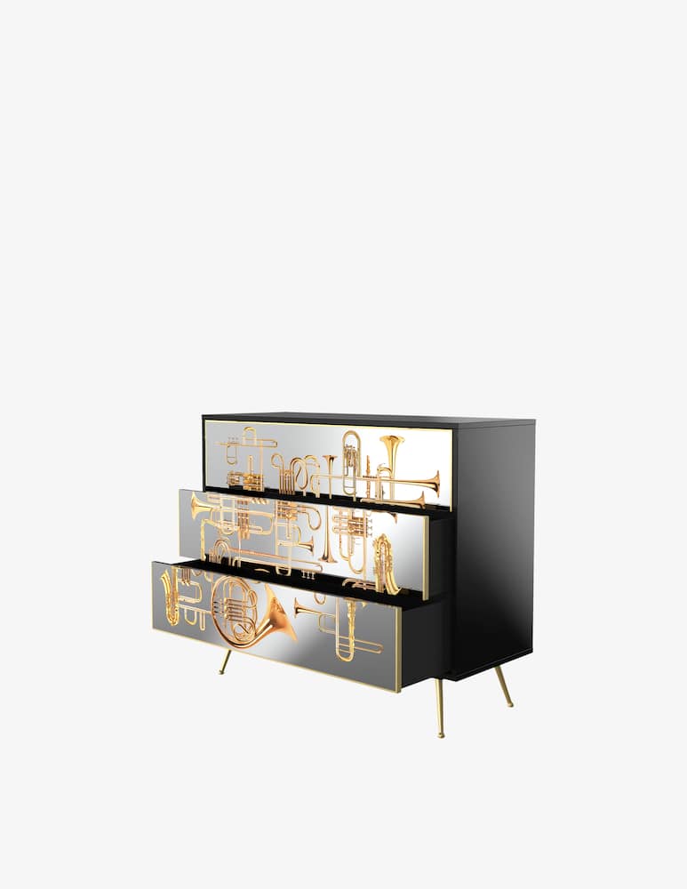 Seletti Cassettiera Trumpets 3 cassetti - immagine 2 Seletti Cassettiera Trumpets 3 cassetti - immagine 2