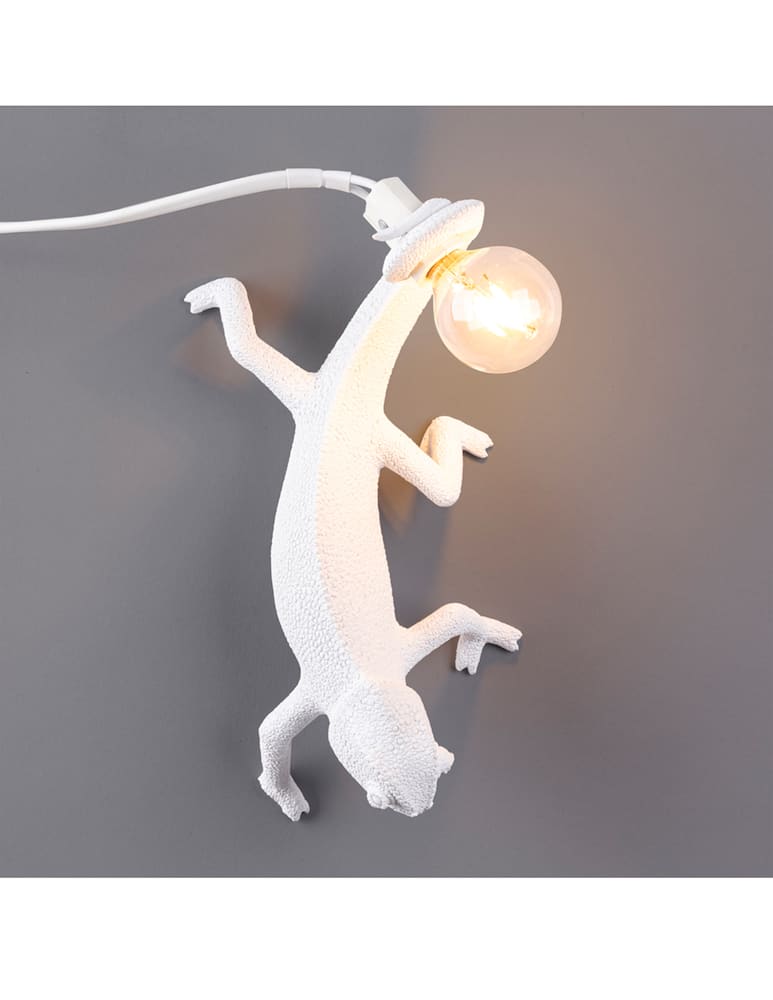 rinascente Seletti Chameleon Lamp Rightgoing Down Resin Lamp - white