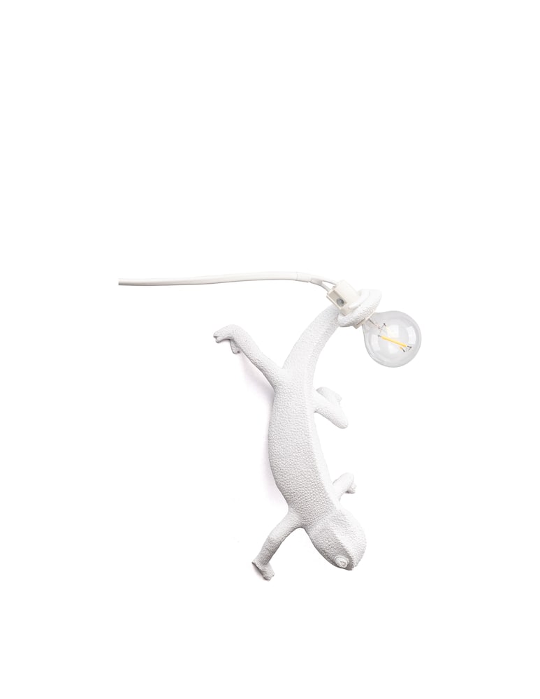 rinascente Seletti Chameleon Lamp Rightgoing Down Resin Lamp - white