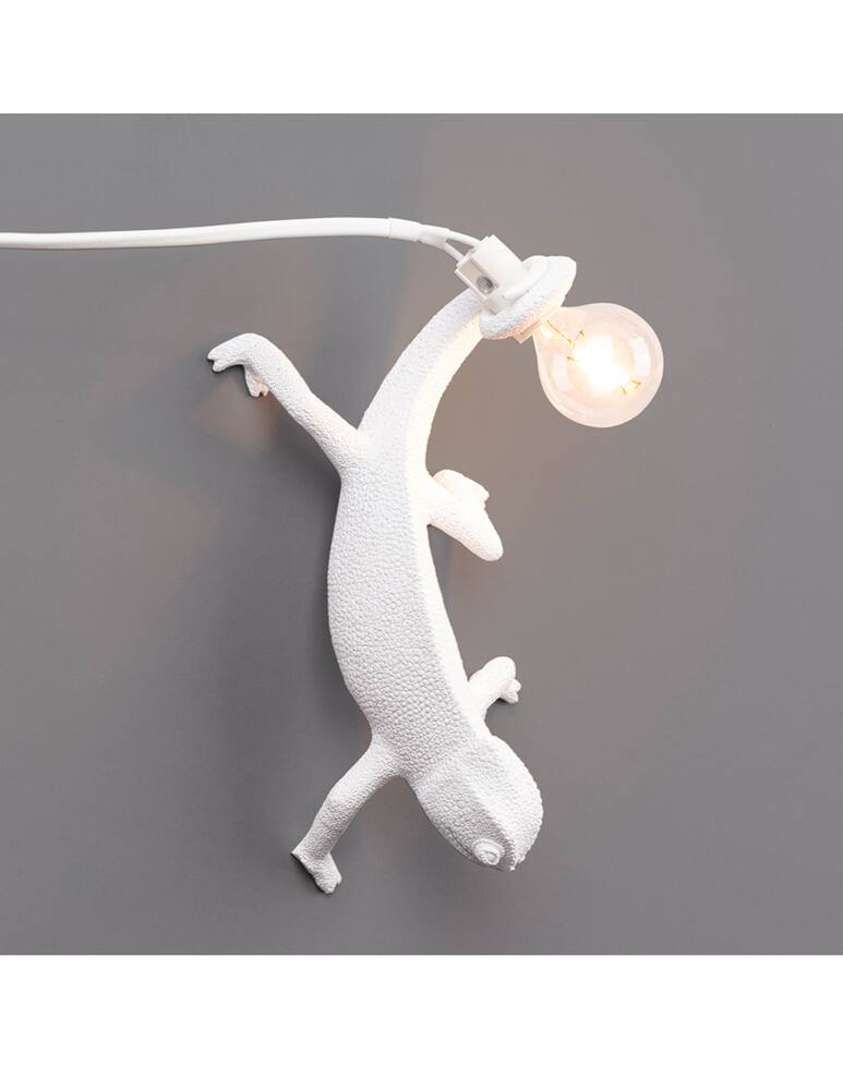 rinascente Seletti Chameleon Lamp Rightgoing Down Resin Lamp - white