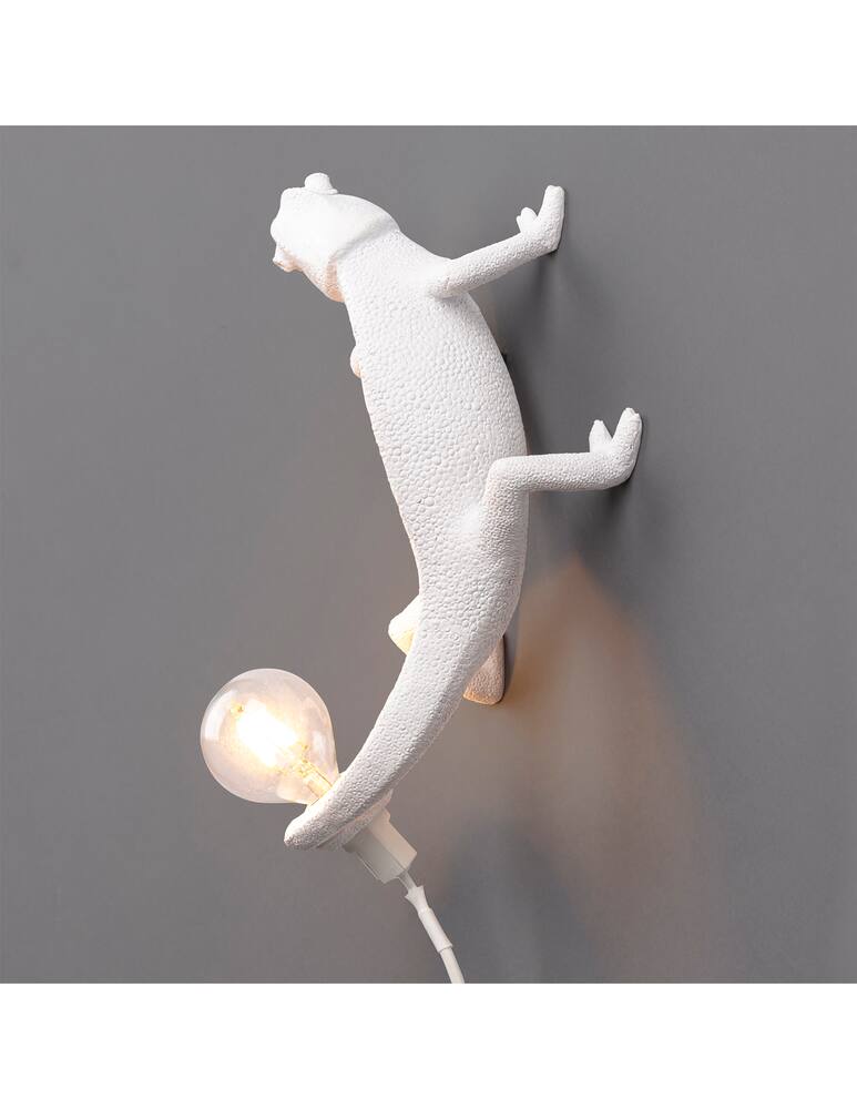 rinascente Seletti Chameleon Lamp Left - Going Up Resin Lamp - bianco