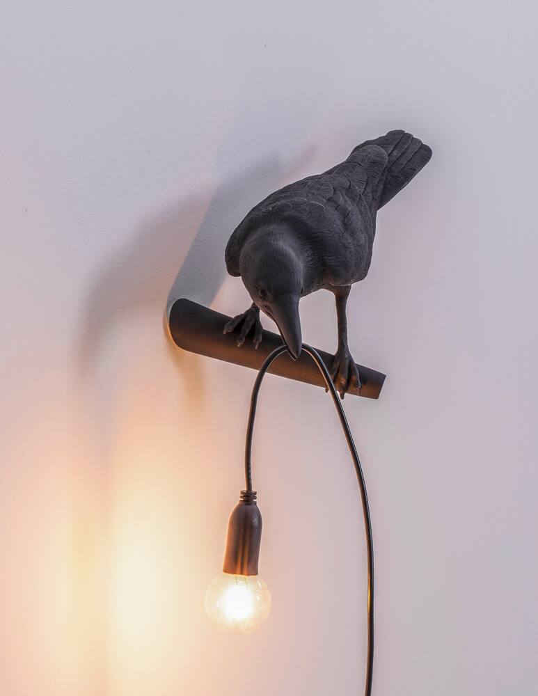 rinascente Seletti Lampada "Bird Lamp" Looking Left Black - Nero