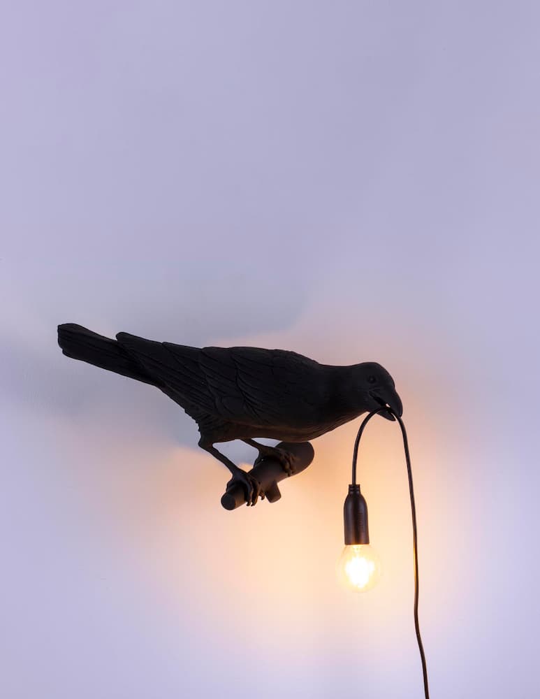 rinascente Seletti Lampada  "Bird Lamp"  Looking Right Black - Nero