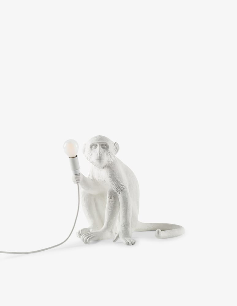 rinascente Seletti The Monkey Lamp seduta - bianco