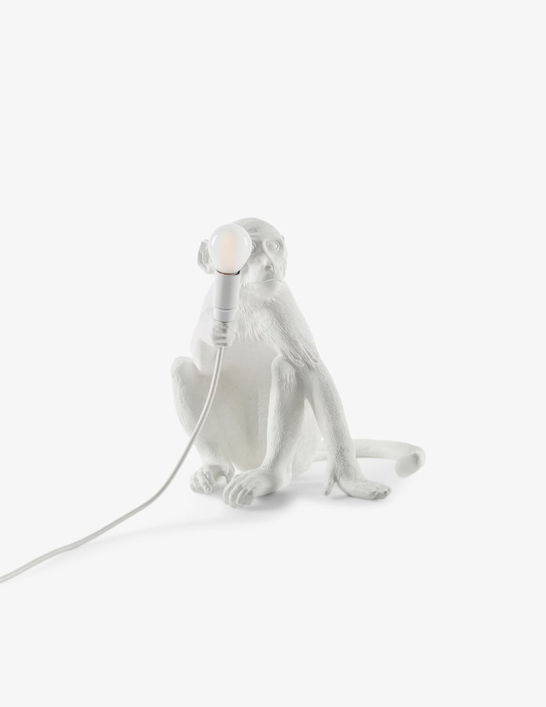 rinascente Seletti The Monkey Lamp seduta - bianco