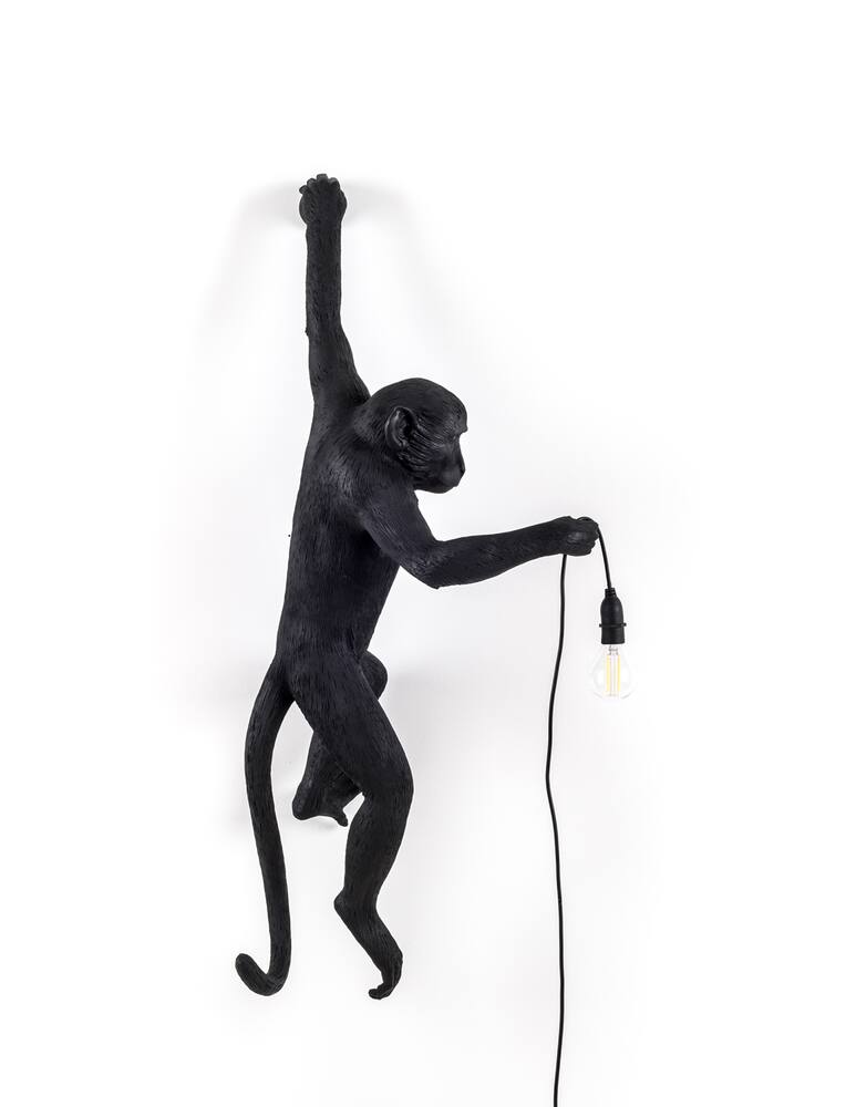 rinascente Seletti The Monkey Lamp appendibile sinistra versione da esterni - Nero
