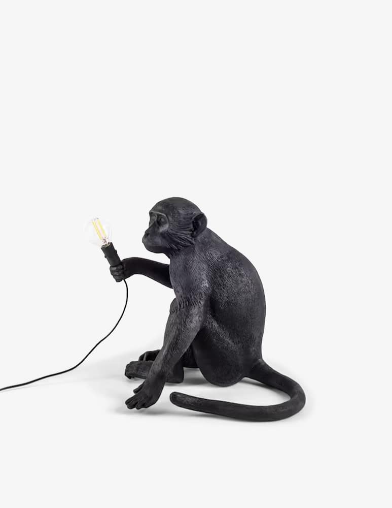 rinascente Seletti The Monkey Lamp sitting outdoor version - black