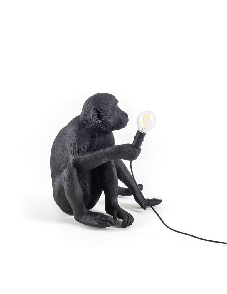 rinascente Seletti The Monkey Lamp seduta versione da esterni - nero