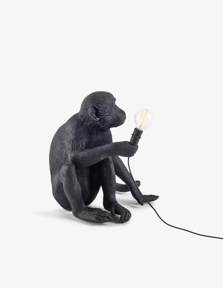 rinascente Seletti The Monkey Lamp sitting outdoor version - black