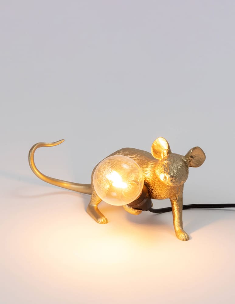 Seletti Lampada Mouse Lamp Lop-Gold Steso Usb - Oro - immagine 2 Seletti Lampada Mouse Lamp Lop-Gold Steso Usb - Oro - immagine 2