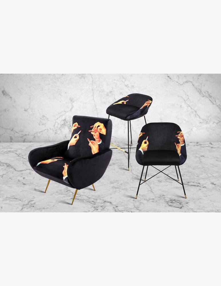 rinascente Seletti Sedia "Toiletpaper"  Lipsticks - Nero