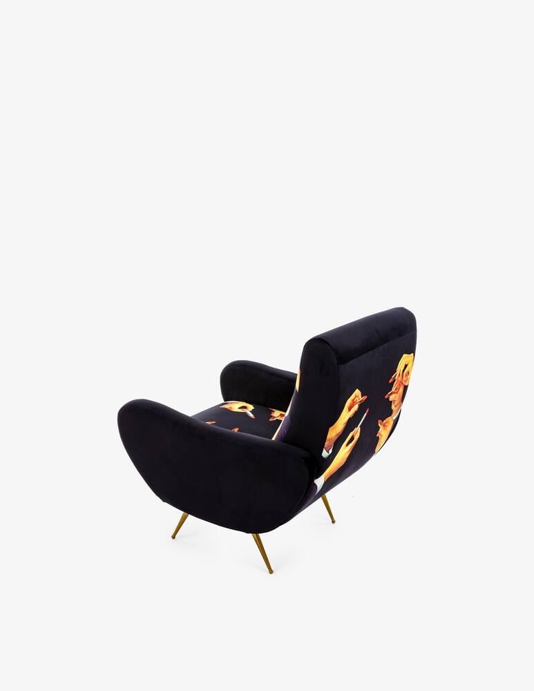 rinascente Seletti Armchair "Toiletpaper" Lipsticks - Black