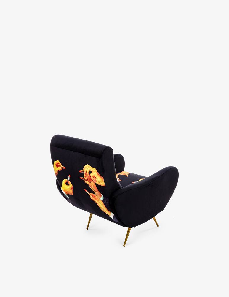 rinascente Seletti Armchair "Toiletpaper" Lipsticks - Black
