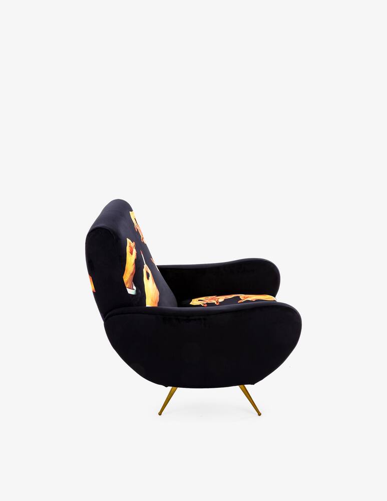 rinascente Seletti Armchair "Toiletpaper" Lipsticks - Black