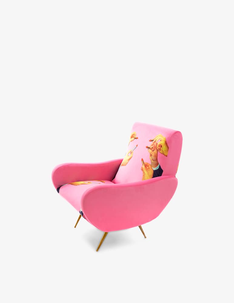 Seletti Poltrona Toiletpaper Lipsticks Pink - immagine 2 Seletti Poltrona Toiletpaper Lipsticks Pink - immagine 2