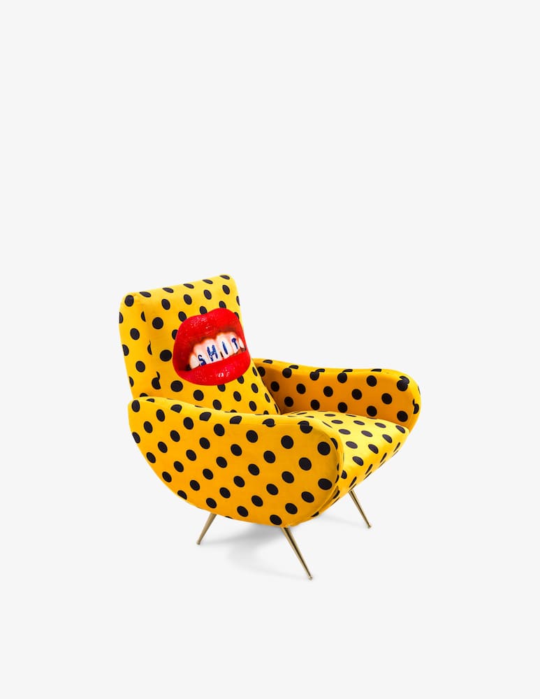 rinascente Seletti Padded Wooden Poltrona Toiletpaper Cm.70X79 H.86 - Shit