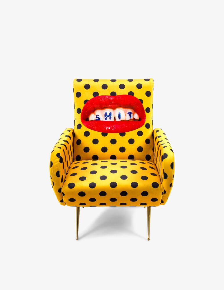 rinascente Seletti Padded Wooden Poltrona Toiletpaper Cm.70X79 H.86 - Shit