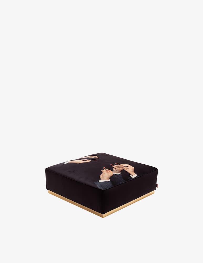 Seletti Pouf "Toiletpaper Home" Lipsticks Black  - immagine 1