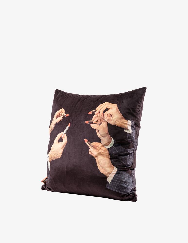 rinascente Seletti Cuscino "Toiletpaper Home"  Lipsticks - Nero