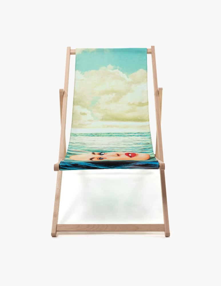 rinascente Seletti Sdraio Pieghevole "Toiletpaper" Girl In The Sea - Azzurro