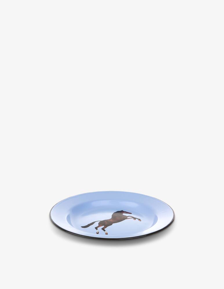 rinascente Seletti Piatto "Toiletpaper" Cavallo - Azzurro