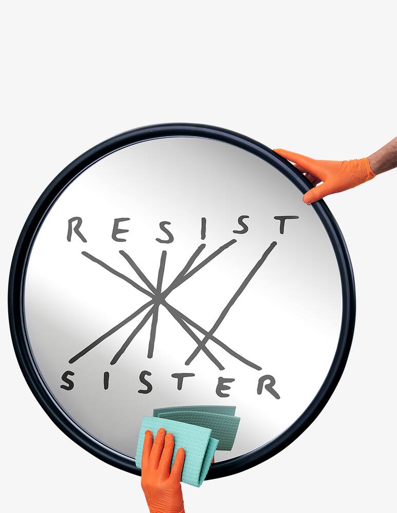 rinascente Seletti Connector Mirrors Resist-Sister - Black