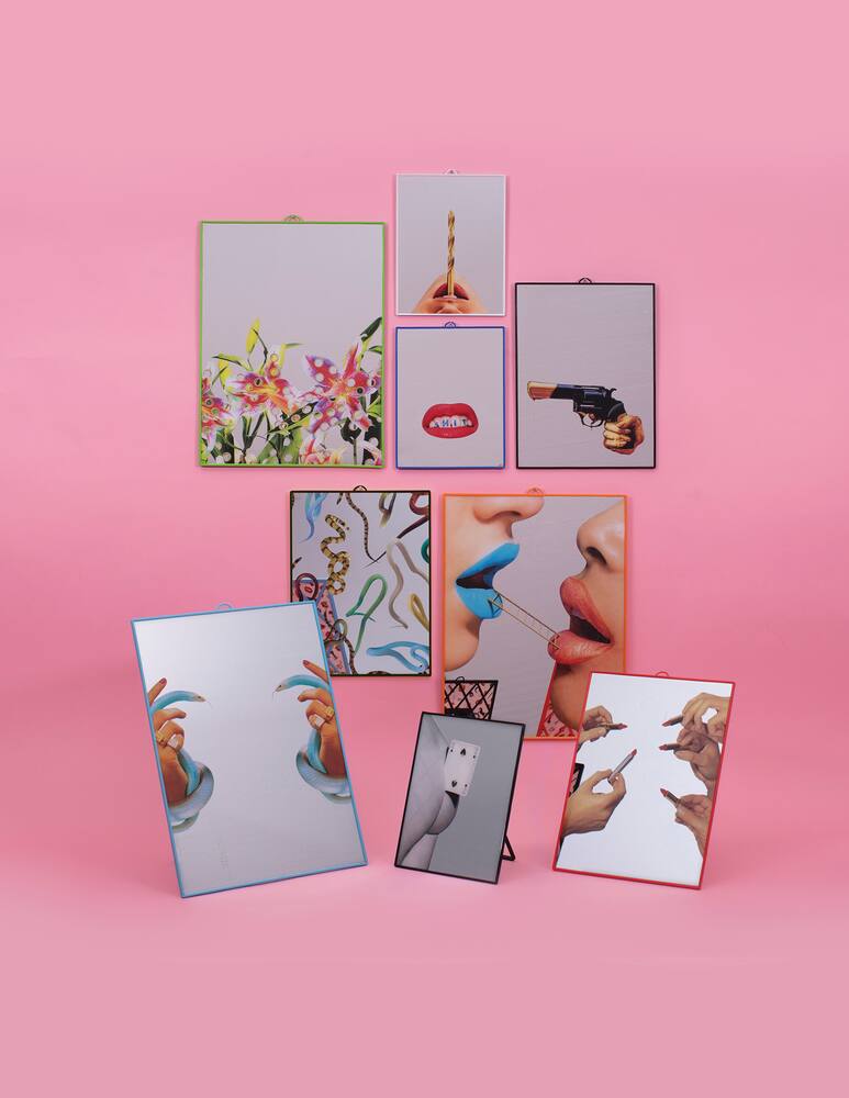 rinascente Seletti Mirror "Toiletpaper" Drill - Multi