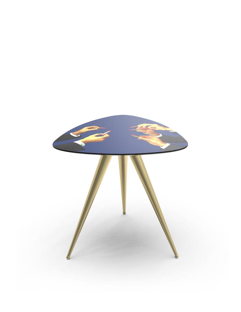 rinascente Seletti Toiletpaper Wooden Table With Metal Legs Lipsticks - Multicolor