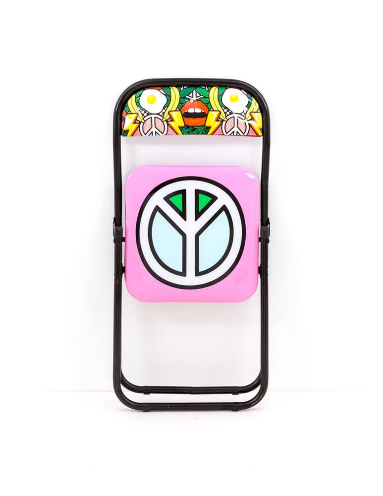 rinascente Seletti Sedia Metallo Pieghevole "Studio Job-Blow" Peace New - Multicolor