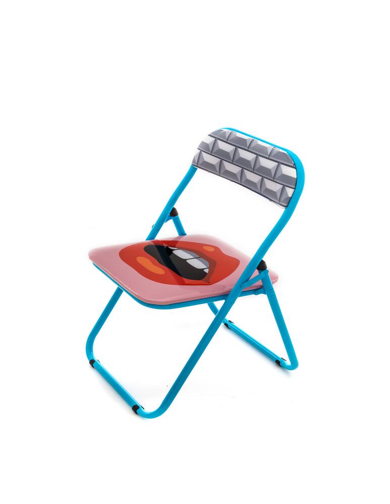 rinascente Seletti Studio Job-Blow Metal Folding Chair Mouth