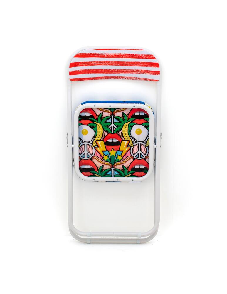 rinascente Seletti Sedia Metallo Pieghevole "Studio Job-Blow" Popcorn New - Multicolor