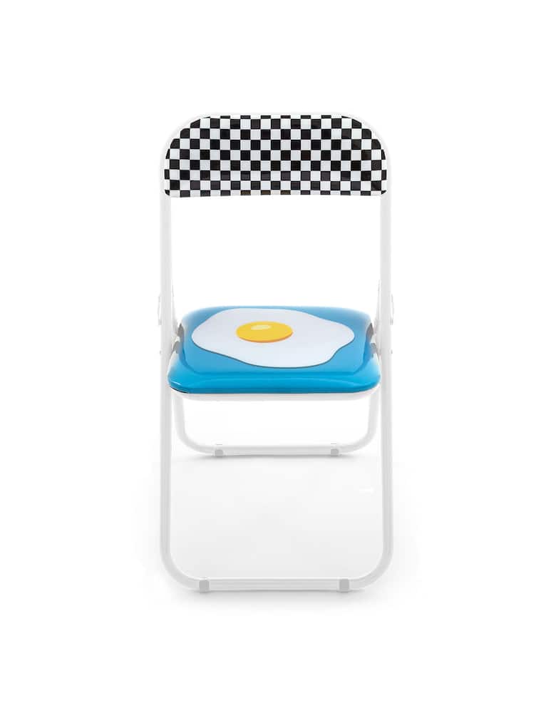 Seletti Sedia Metallo Pieghevole Studio Job-Blow Egg New - immagine 1 Seletti Sedia Metallo Pieghevole Studio Job-Blow Egg New - immagine 1