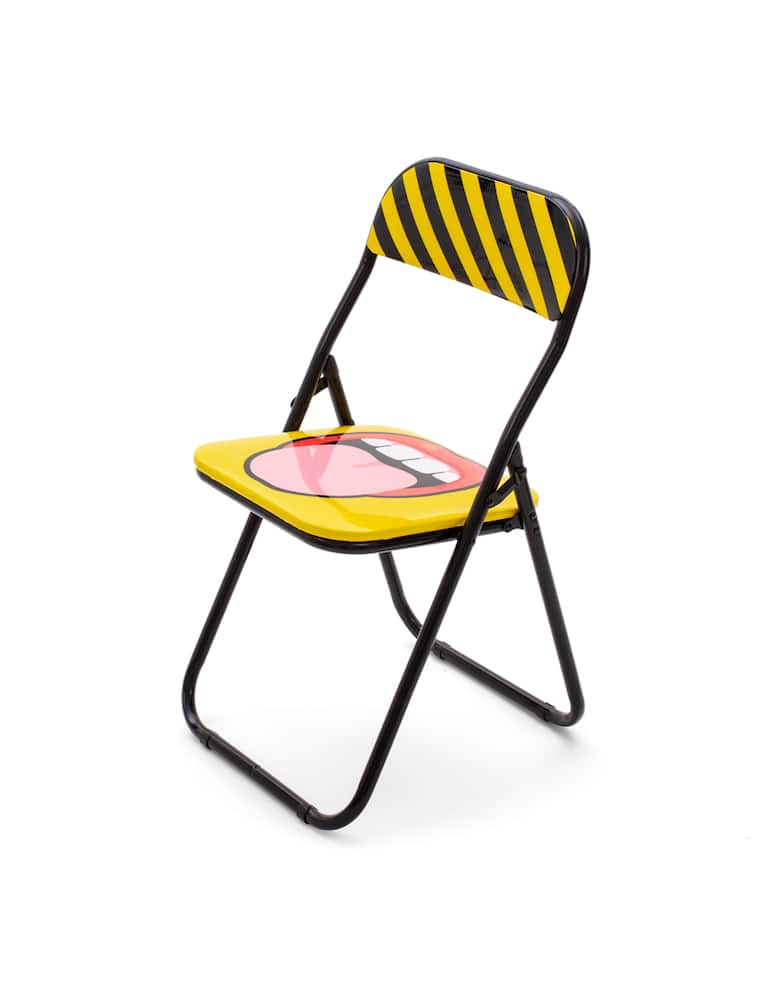 Seletti Sedia Metallo Pieghevole "Studio Job-Blow" Tongue New - immagine 1 Seletti Sedia Metallo Pieghevole "Studio Job-Blow" Tongue New - immagine 1