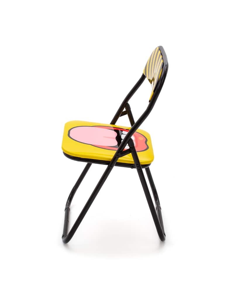 rinascente Seletti Sedia Metallo Pieghevole "Studio Job-Blow" Tongue New - Multicolor