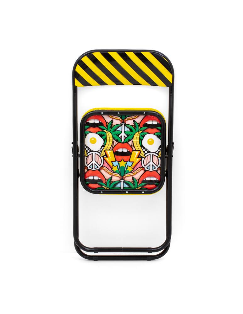 rinascente Seletti Sedia Metallo Pieghevole "Studio Job-Blow" Tongue New - Multicolor