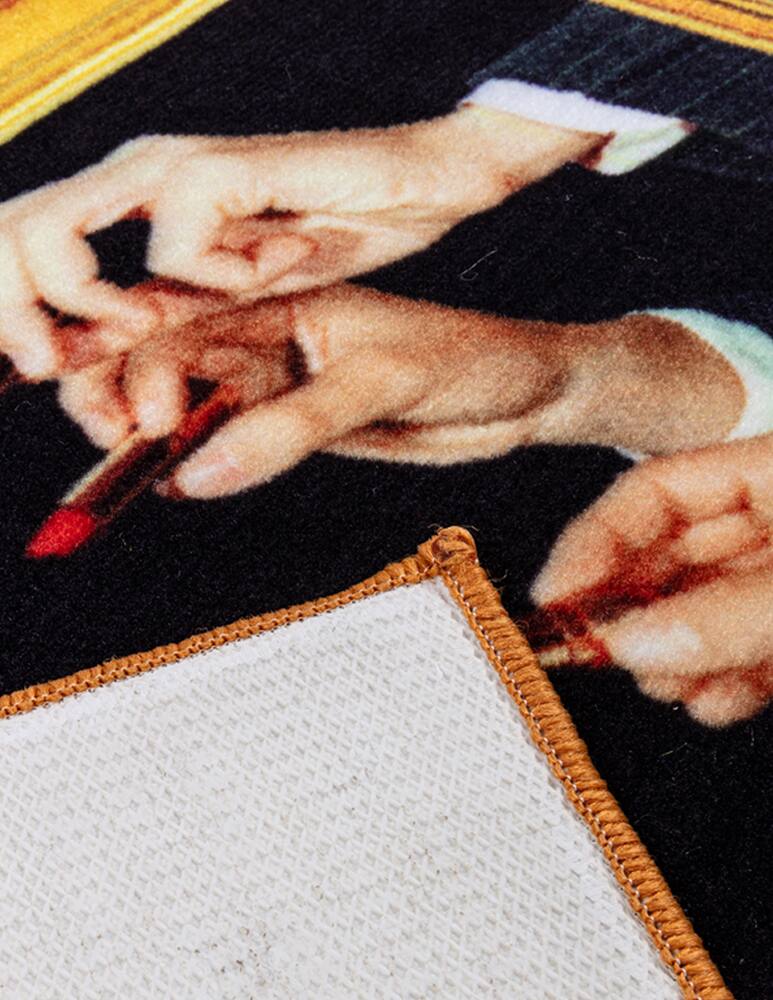 rinascente Seletti Bath Mat Lipsticks Black