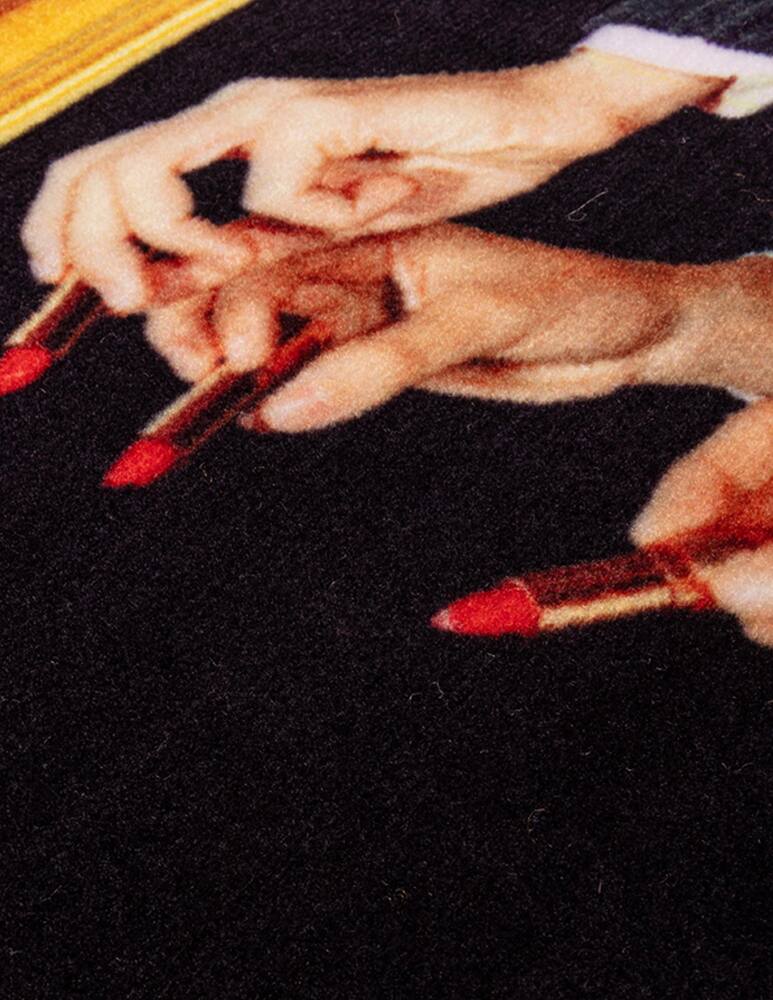 rinascente Seletti Bath Mat Lipsticks Black