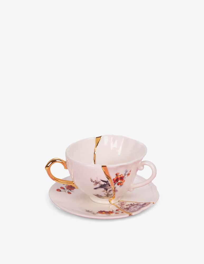 Seletti Tea Set Of Cup And Saucer Kintsugi - picture 1 Seletti Tea Set Of Cup And Saucer Kintsugi - picture 1