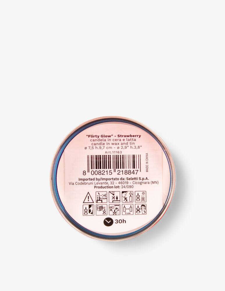 rinascente Seletti Flirty Glow Candle In Wax And Tin - Strawberry