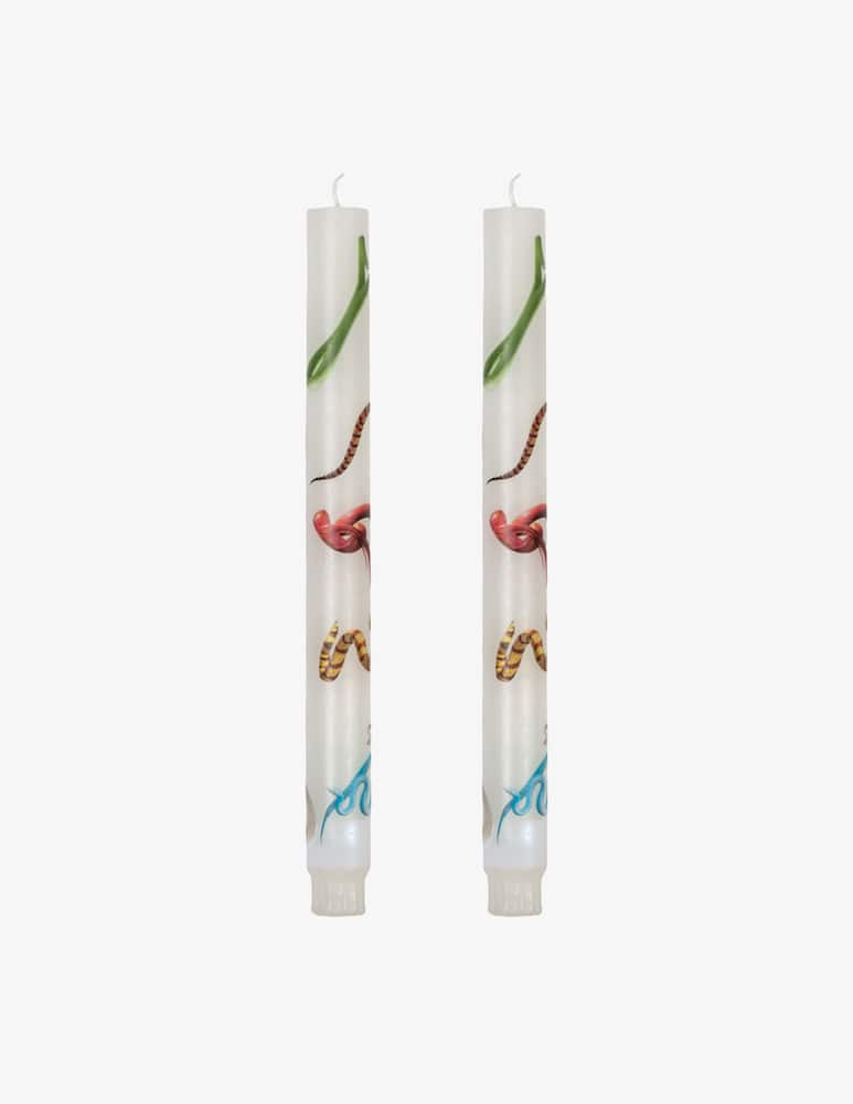 rinascente Seletti Toiletpaper "Snakes White" Set 2 Pz Candela A Stelo