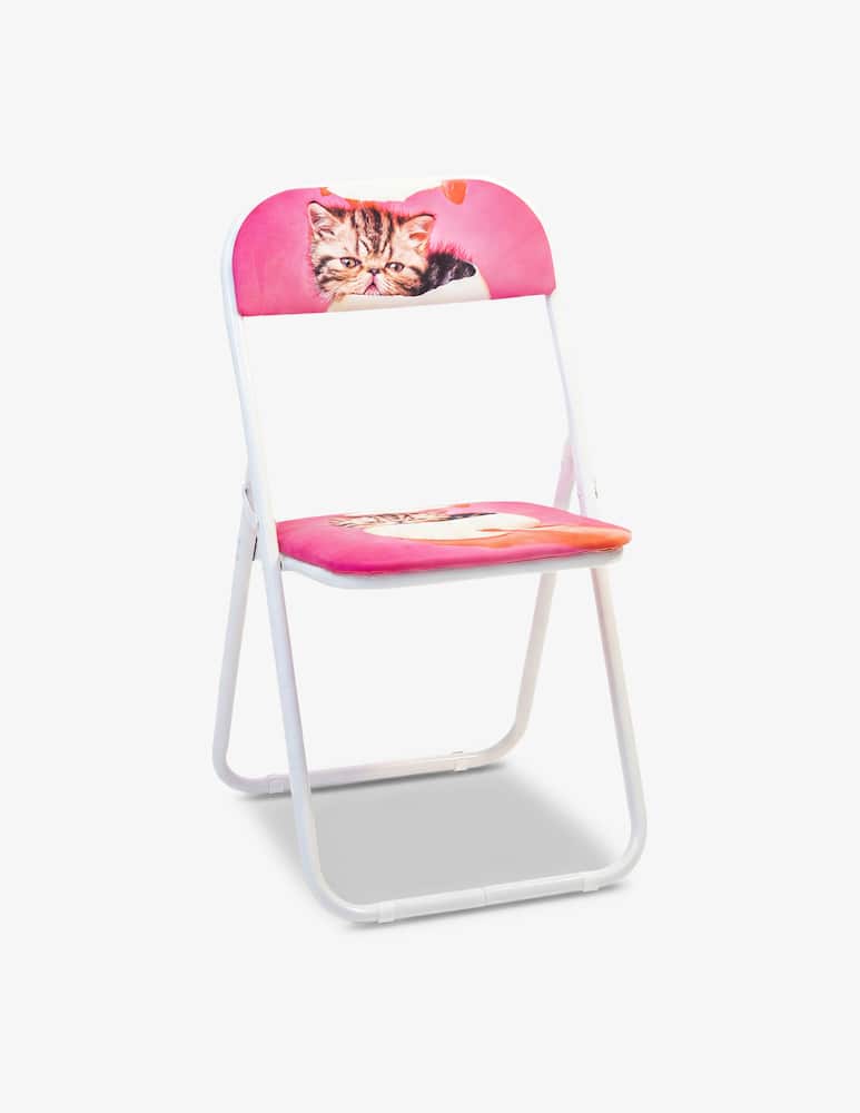 rinascente Seletti Folding Chair "Toiletpaper Home" Cat Surprise