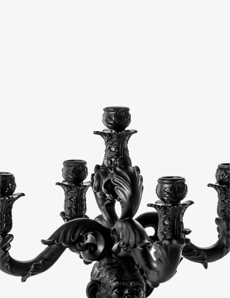 rinascente Seletti Burlesque Chimp 5 Arms Candle Holder Black - Black