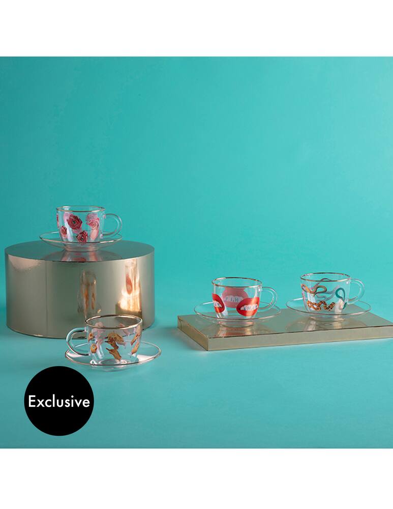 rinascente Seletti "Toiletpaper" Set 4 Tazzine Caffè - Multicolor