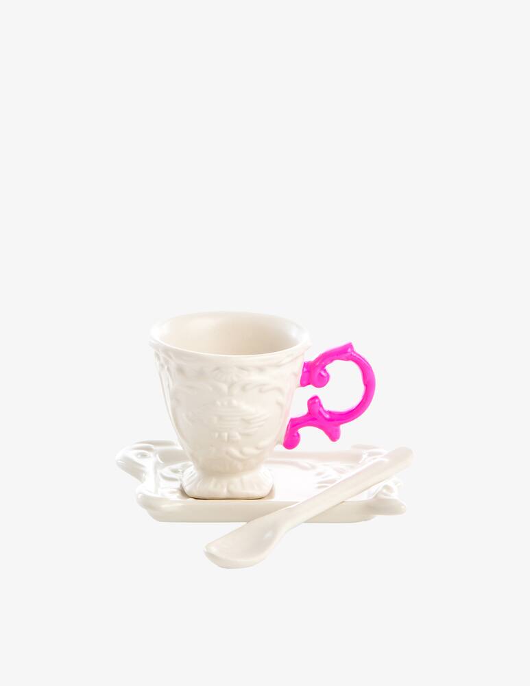 Seletti "I-Wares" Coffee Set Handle Fuchsia - picture 1 Seletti "I-Wares" Coffee Set Handle Fuchsia - picture 1