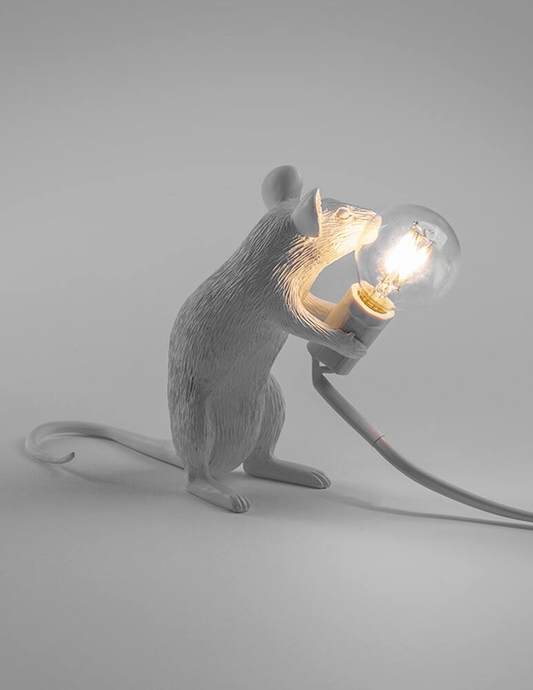 rinascente Seletti Me & You Set 2 Mouse Lamp lampade da tavolo - bianco