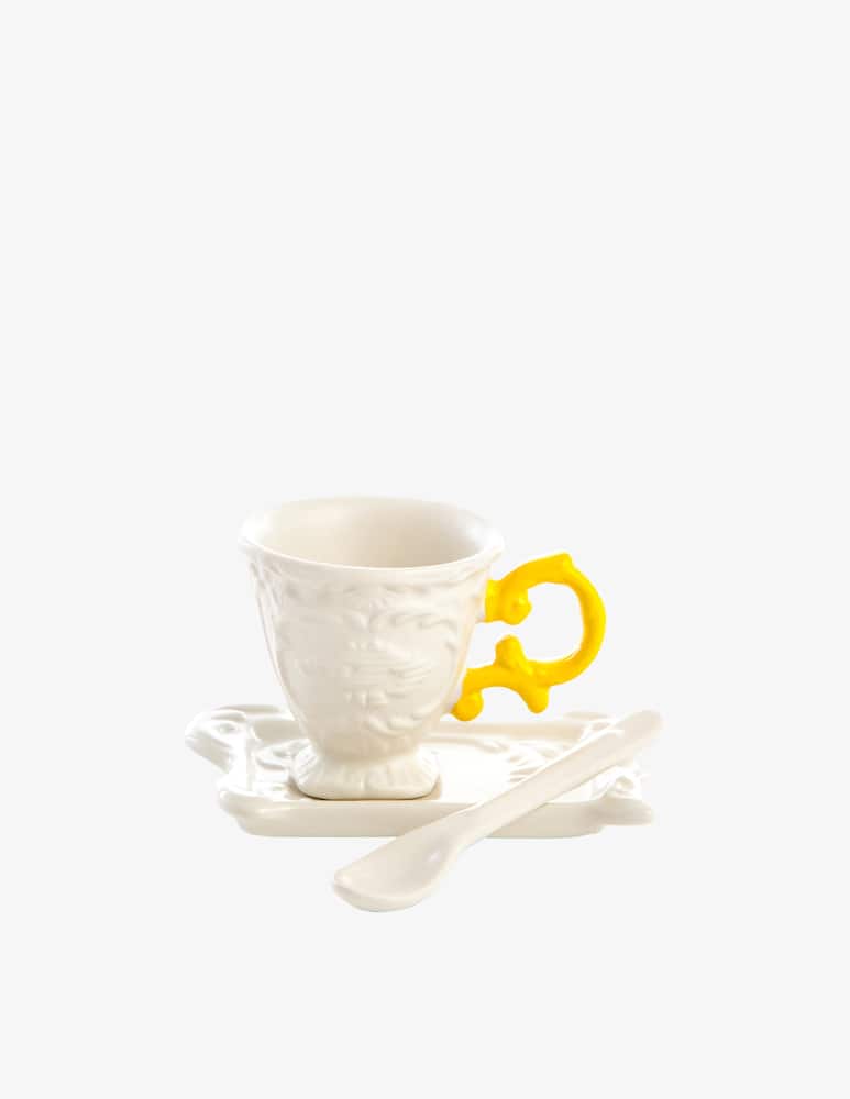 Seletti Set da Caffe' I-Wares Manico Giallo - immagine 1 Seletti Set da Caffe' I-Wares Manico Giallo - immagine 1