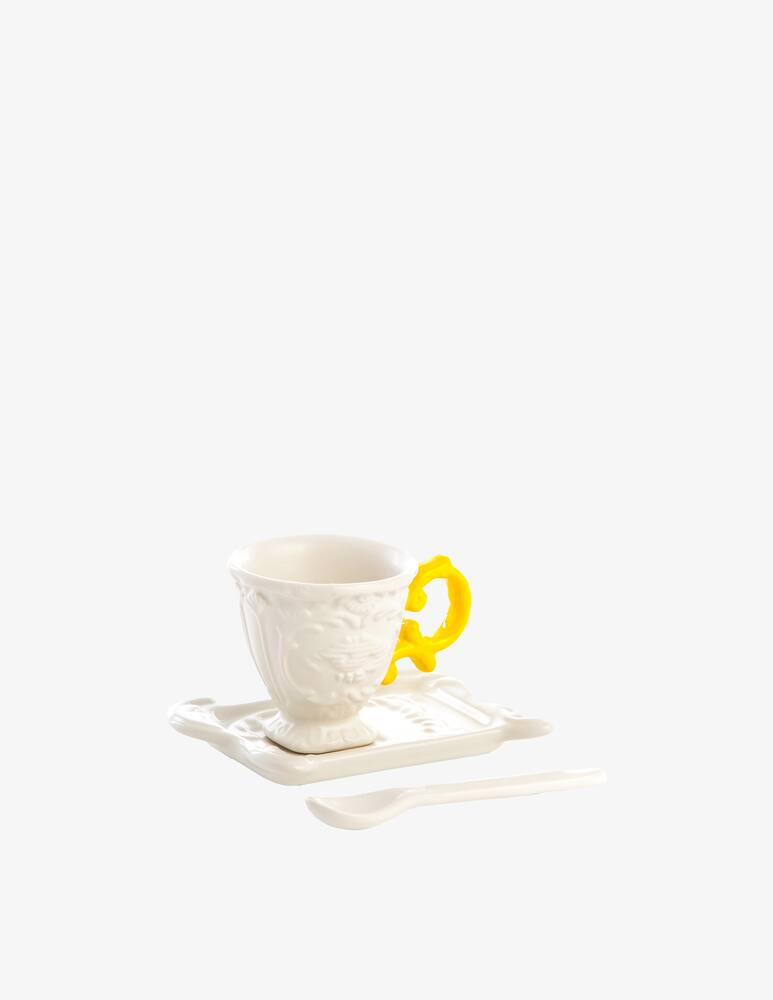 rinascente Seletti Set Da Caffe' "I-Wares" Manico Giallo - Multicolor